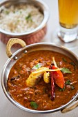 Fish curry with rice (India)