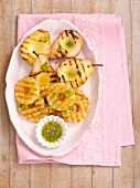 Grilled pears and pineapple