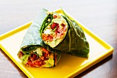 Cabbage wraps with avocado
