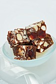 Rocky Road with nuts and cherries for Christmas