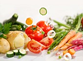 Zutaten für Gemüsesuppe
