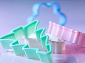 Pastel coloured cookie cutters