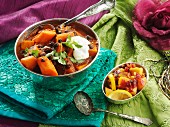 Carrots with black beans (India)