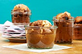 Large peanut muffins in glass jars