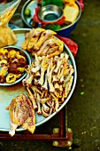 Various chicken bits at a market in Saigon (Vietnam)