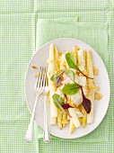 White asparagus with lemon butter and smoked sheep's cheese