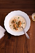 Potato soup with dumplings