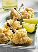 Chicken wings in tempura batter