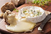Baked Camembert with thyme and garlic
