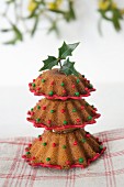 A sponge cake Christmas tree