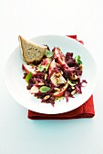A warm red cabbage salad
