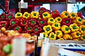 Peppers at a market