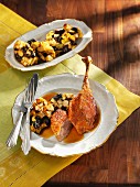 Classic Christmas goose with stuffing
