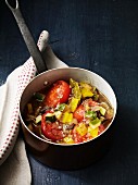 Vegetable stew with tomatoes and herbs