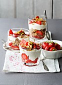 Strawberry and coconut trifle