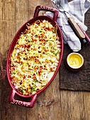 Chicory gratin with a mustard sauce