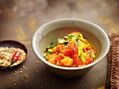 Pumpkin salad with chilli