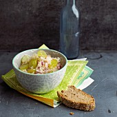 Sauerkraut and grape salad