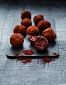 Chili chocolate truffles