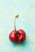 A cherry with a stem