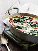 Lasagne with salmon and spinach