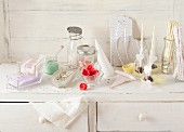 Various ingredients for decorating cake pops