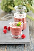 A detox smoothie made with artichokes and raspberries