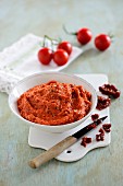 A tomato dip made from fresh and dried tomatoes