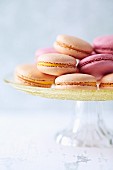 Macaroons on a cake stand