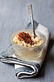 Rice pudding with chocolate