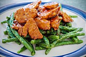 Spicy tofu with green beans