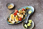 Fish curry with aubergines and tomatoes