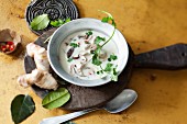 Coconut soup with mushrooms (Thailand)