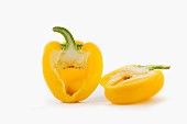 Yellow pepper, halved