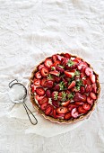Chilled strawberry tart