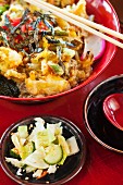 Kakiage Udon (soup with noodles and vegetable tempura, Japan)