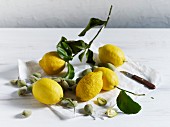 Lemons and green almonds