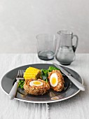 Scotch eggs with a vegetarian coating