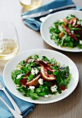 Rocket salad with blue cheese, Prosciutto and figs