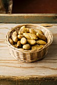 A basket of Mandel potatoes
