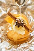 Quince in foil