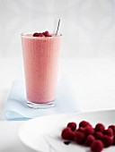 A raspberry and yogurt smoothie