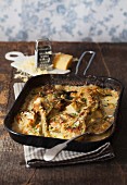 Gratinated fennel in a creamy sauce