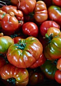 Organic tomatoes at a market