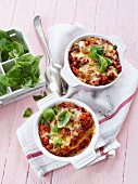 Lasagne with fresh basil