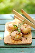 Grilled peaches with lemon thyme