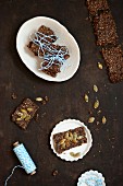 Healthy bars with pumpkin seeds