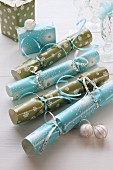 Hand-crafted Christmas crackers
