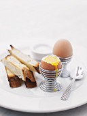 Boiled eggs and soldiers for breakfast