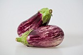 Two striped aubergines